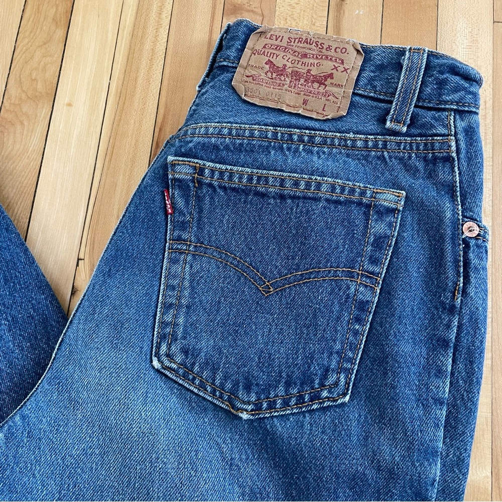 Vintage Levi's High Rise “Mom” Jeans,  Button Fly, Red Tab